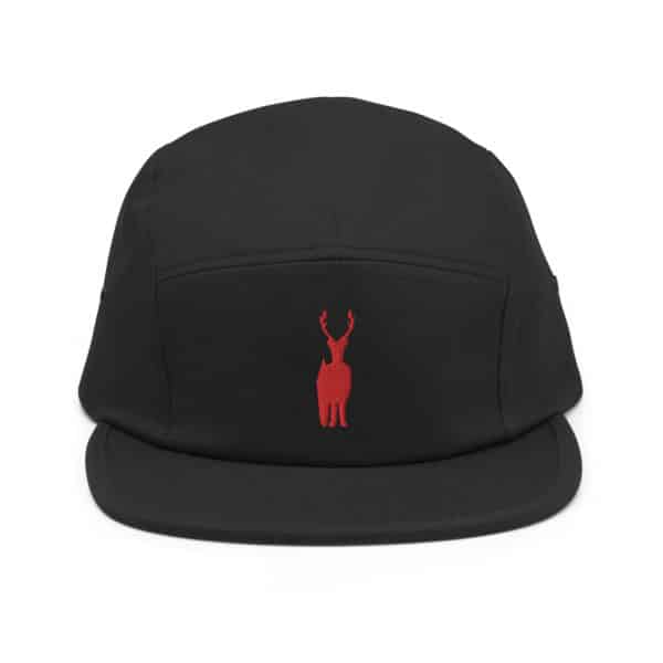 5 panel cap black front 638c7dc2bb0cd 1